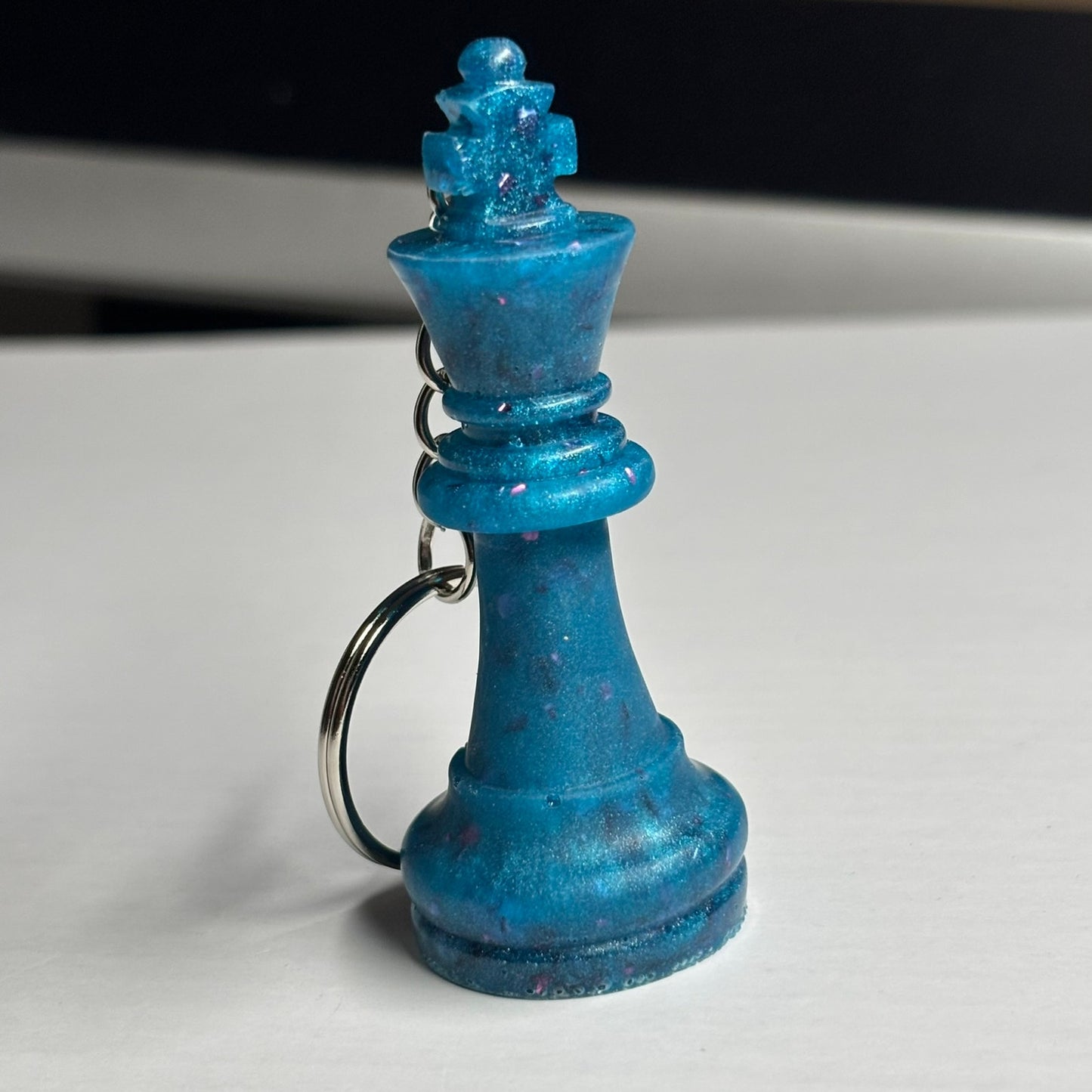 Royal Blue King - Handmade Resin Keychain