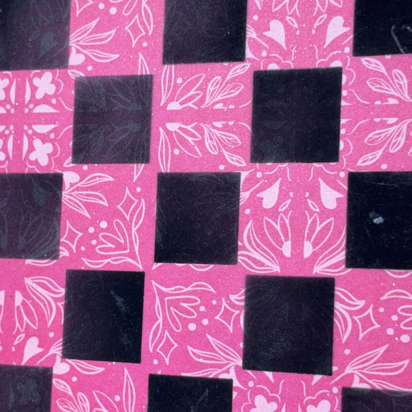Pink & Black - Scrapbook Chess Board