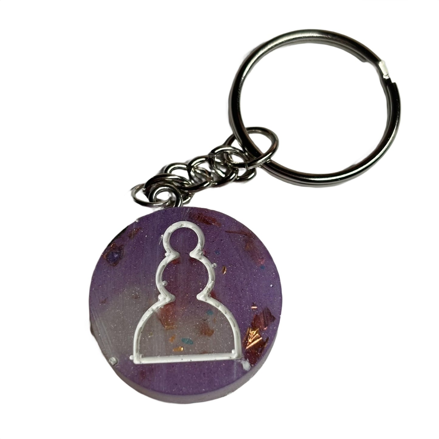 Royal Purple Pawn - Handmade Resin Keychain