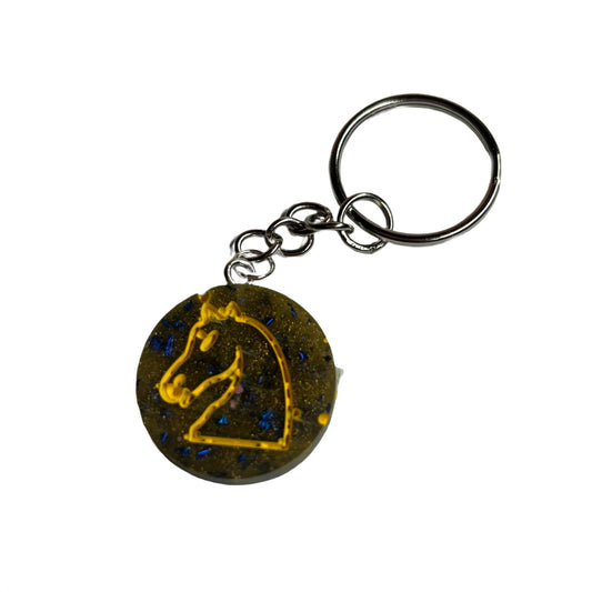 Army Green Royal Knight - Handmade Resin Keychain - Flat Edition