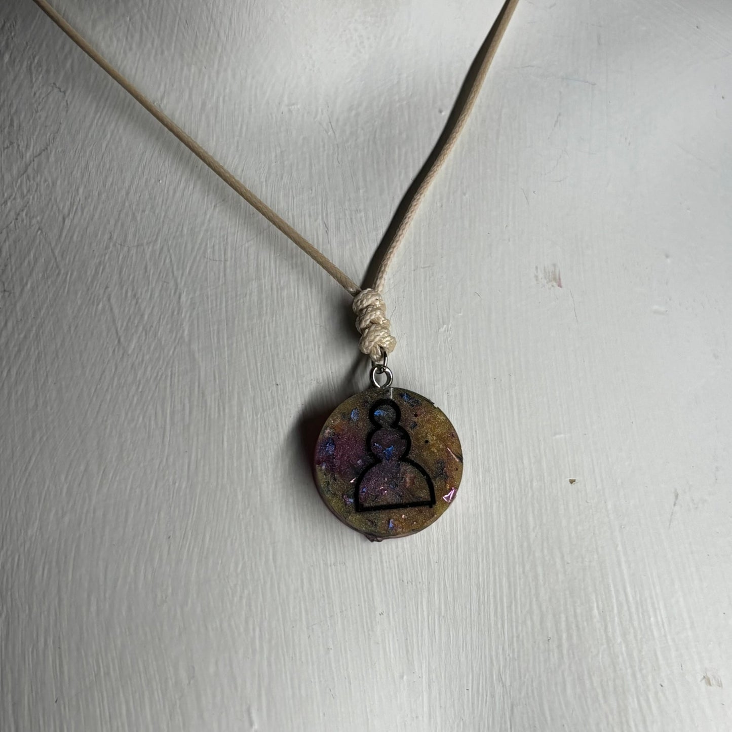 Vintage Pawn - Handmade Resin Chess Necklace