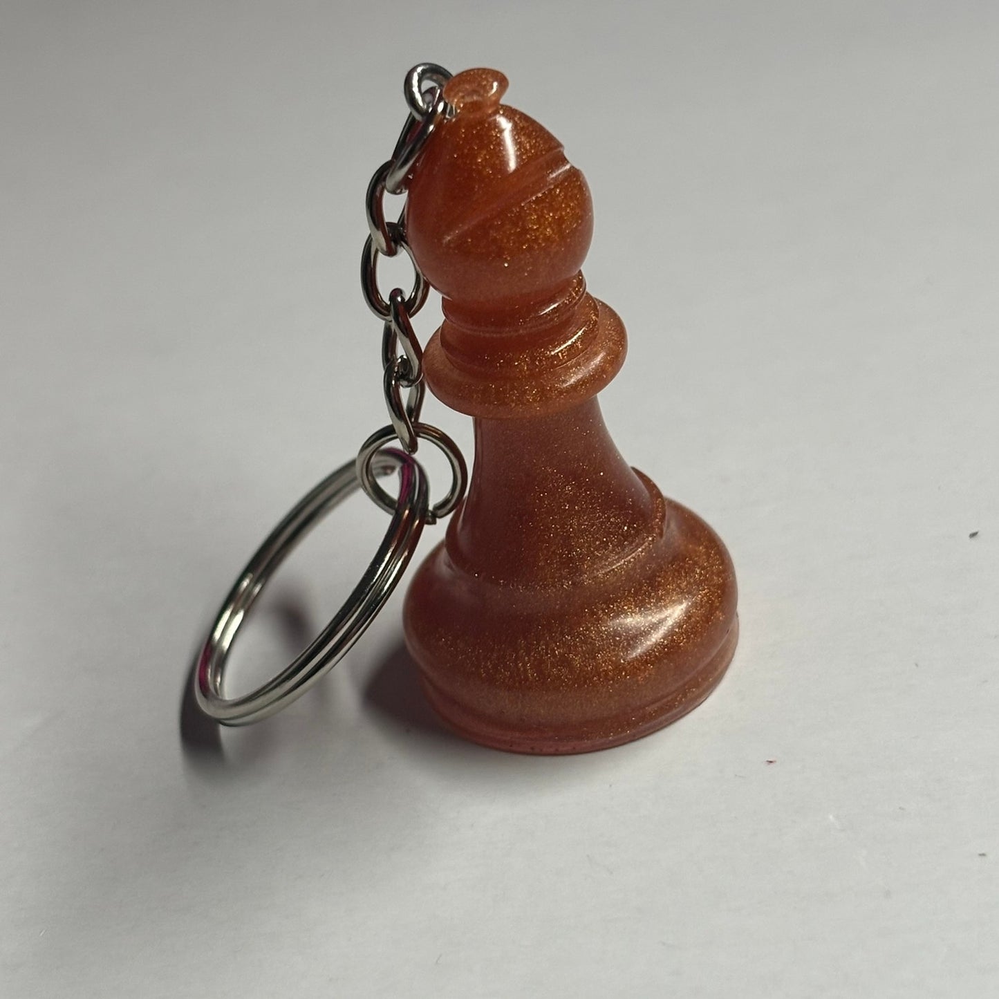 Orange Rustic Bishop - Handmade Resin Keychain