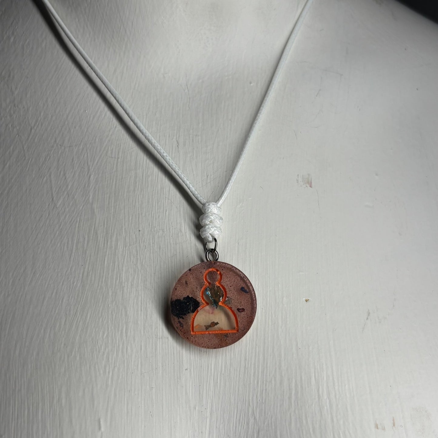 Royal Pattern Pawn - Handmade Resin Chess Necklace