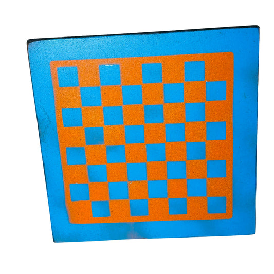 Orange & Blue - Painted Chess Board