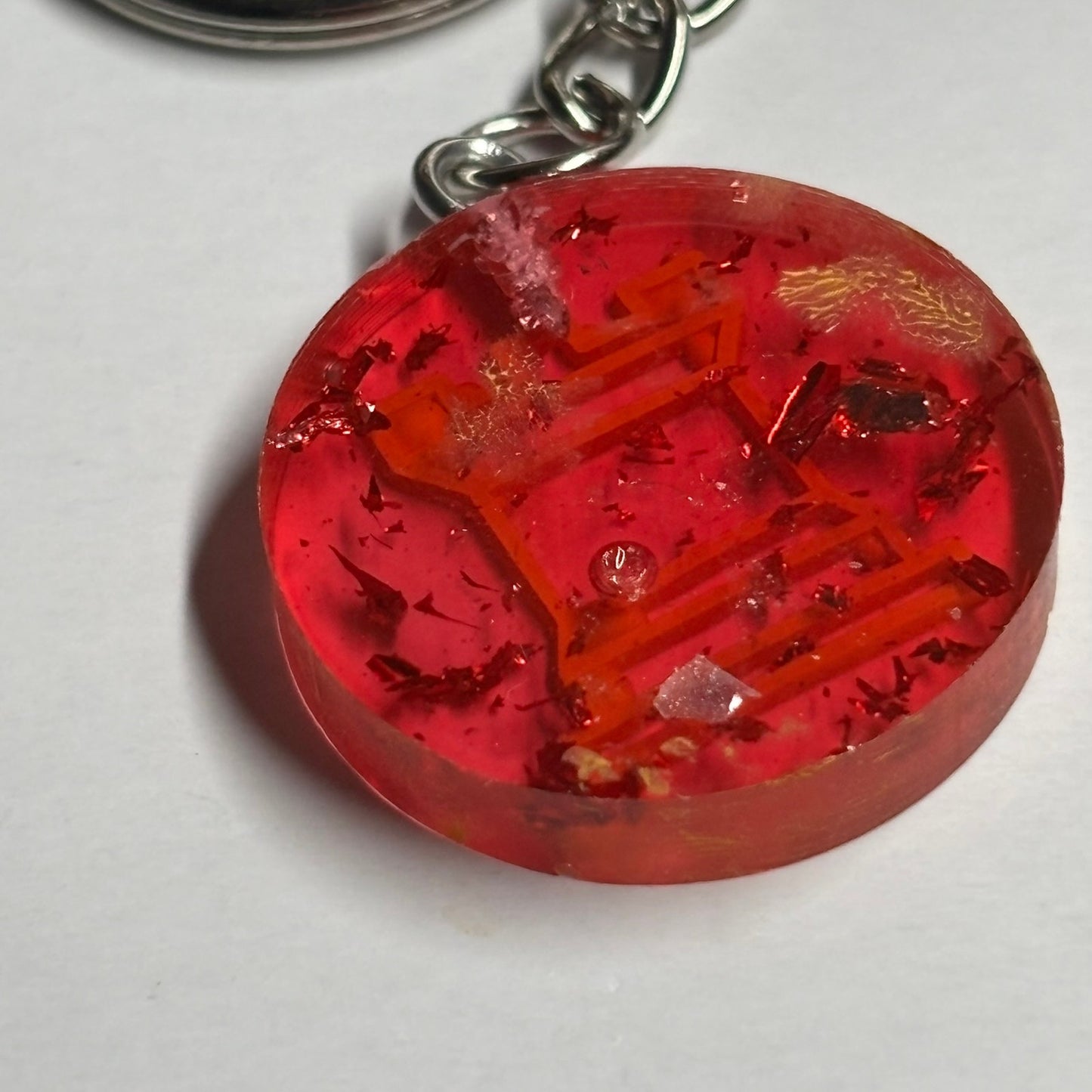 USC Colored Rook - Handmade Resin Keychain - Flat Edition
