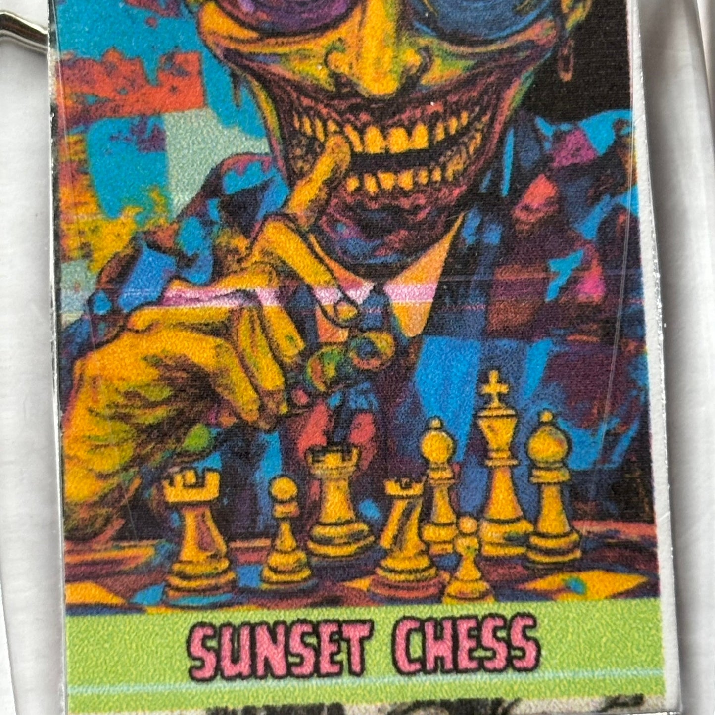 Creepy Smile - Chess  Photo Keychain