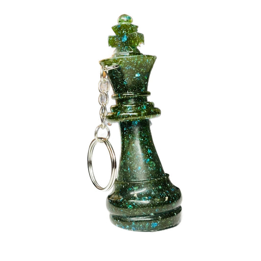 Forest Green King - Handmade Resin Keychain - Large Edition
