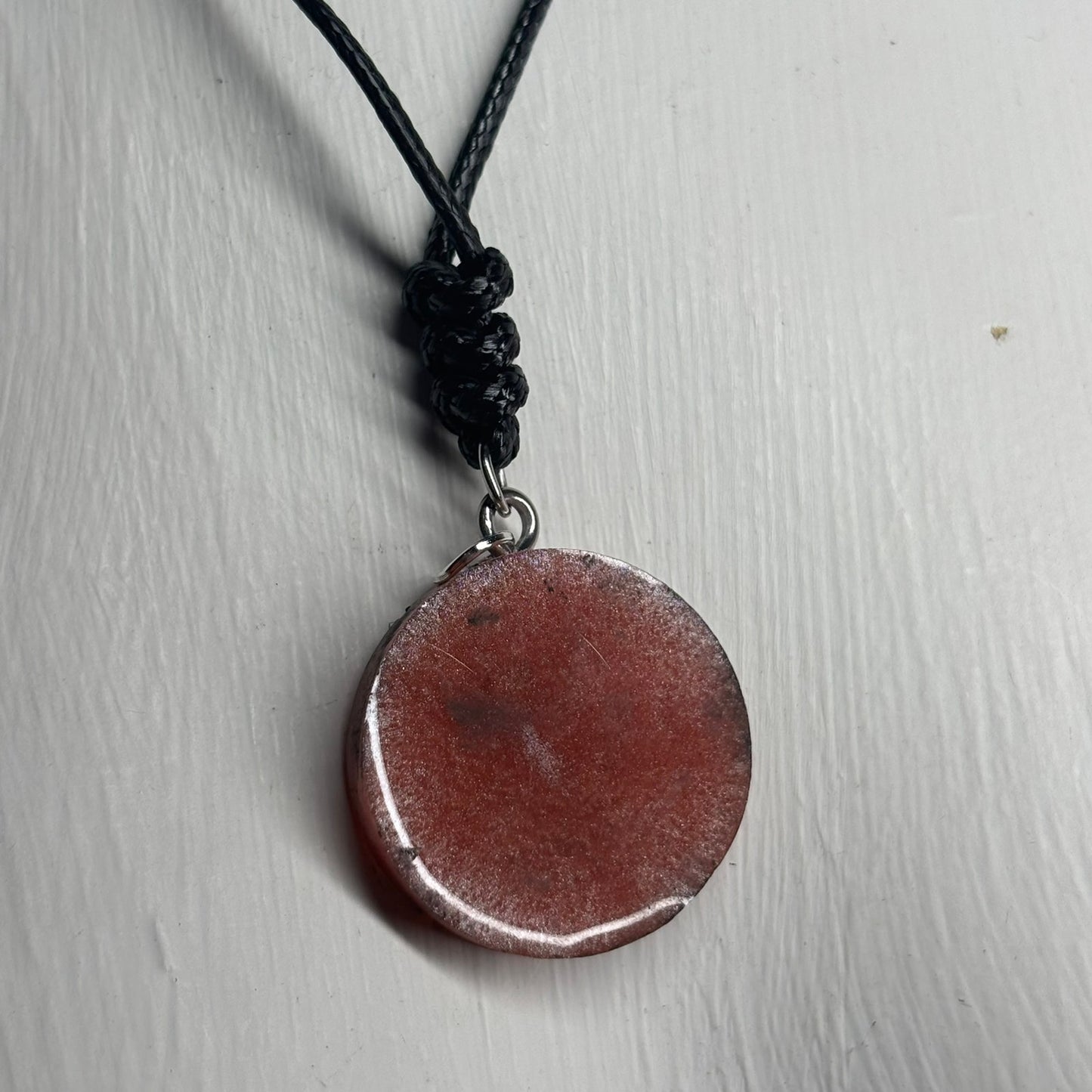 Bronze Red - Handmade Resin Chess Necklace