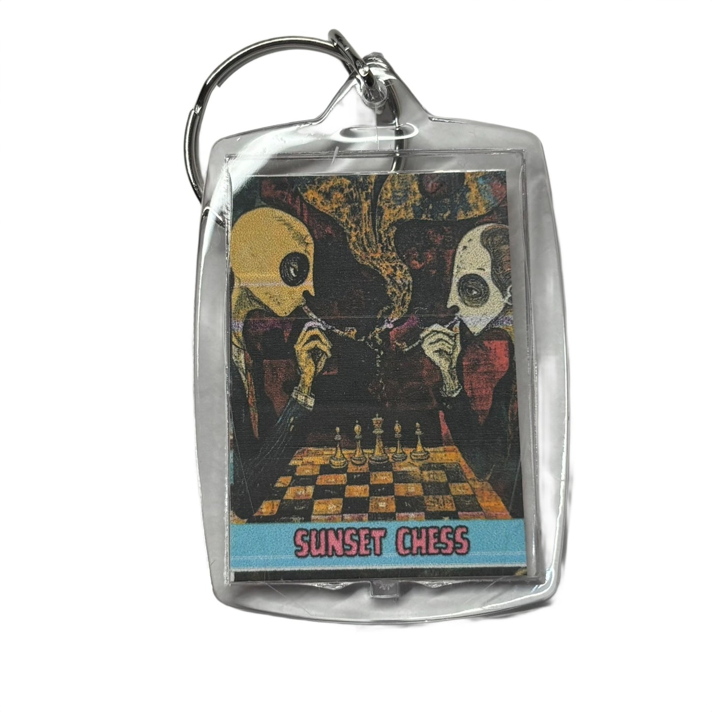 Hidden Faces - Chess  Photo Keychain