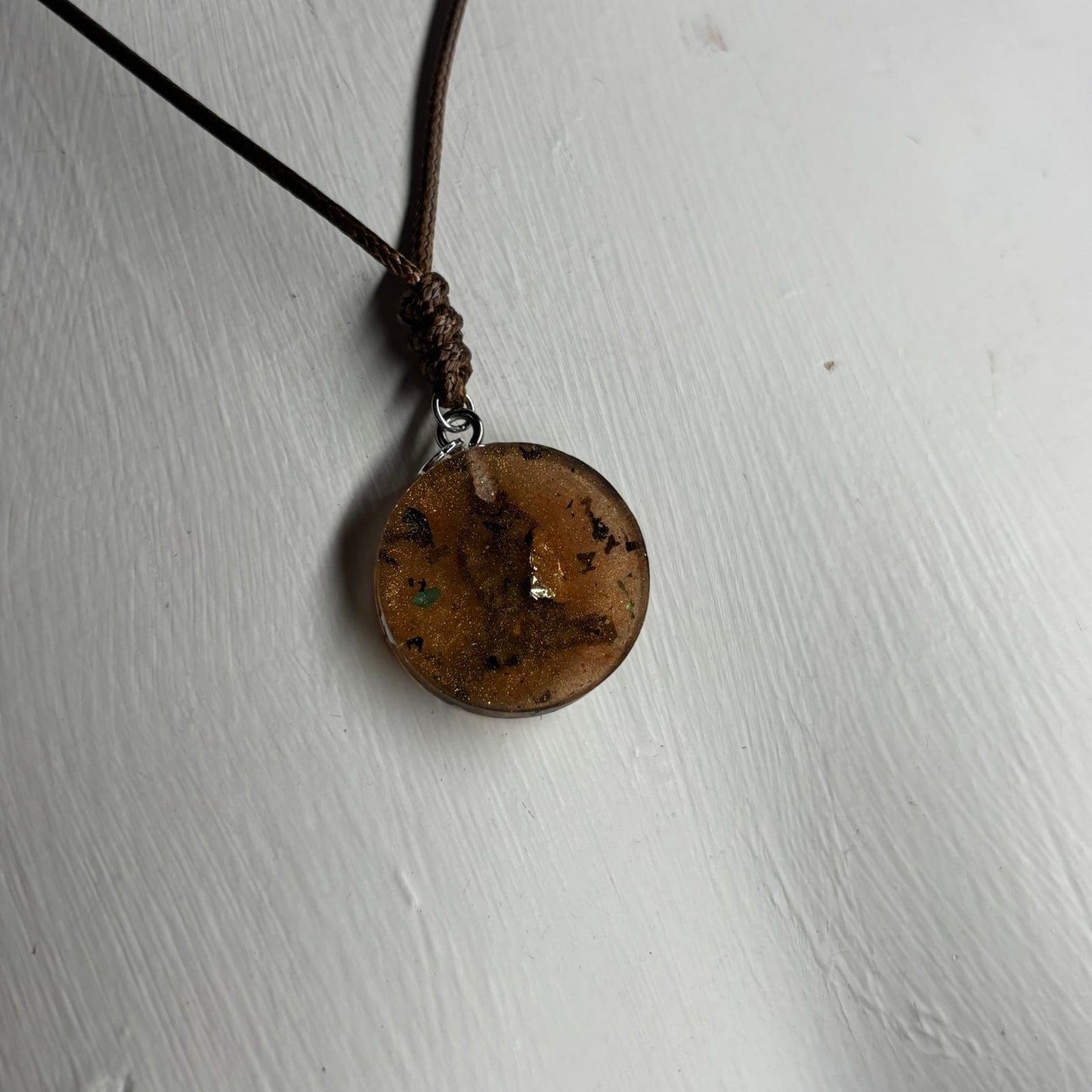 Luxury Brown Bishop - Handmade Resin Chess Necklace