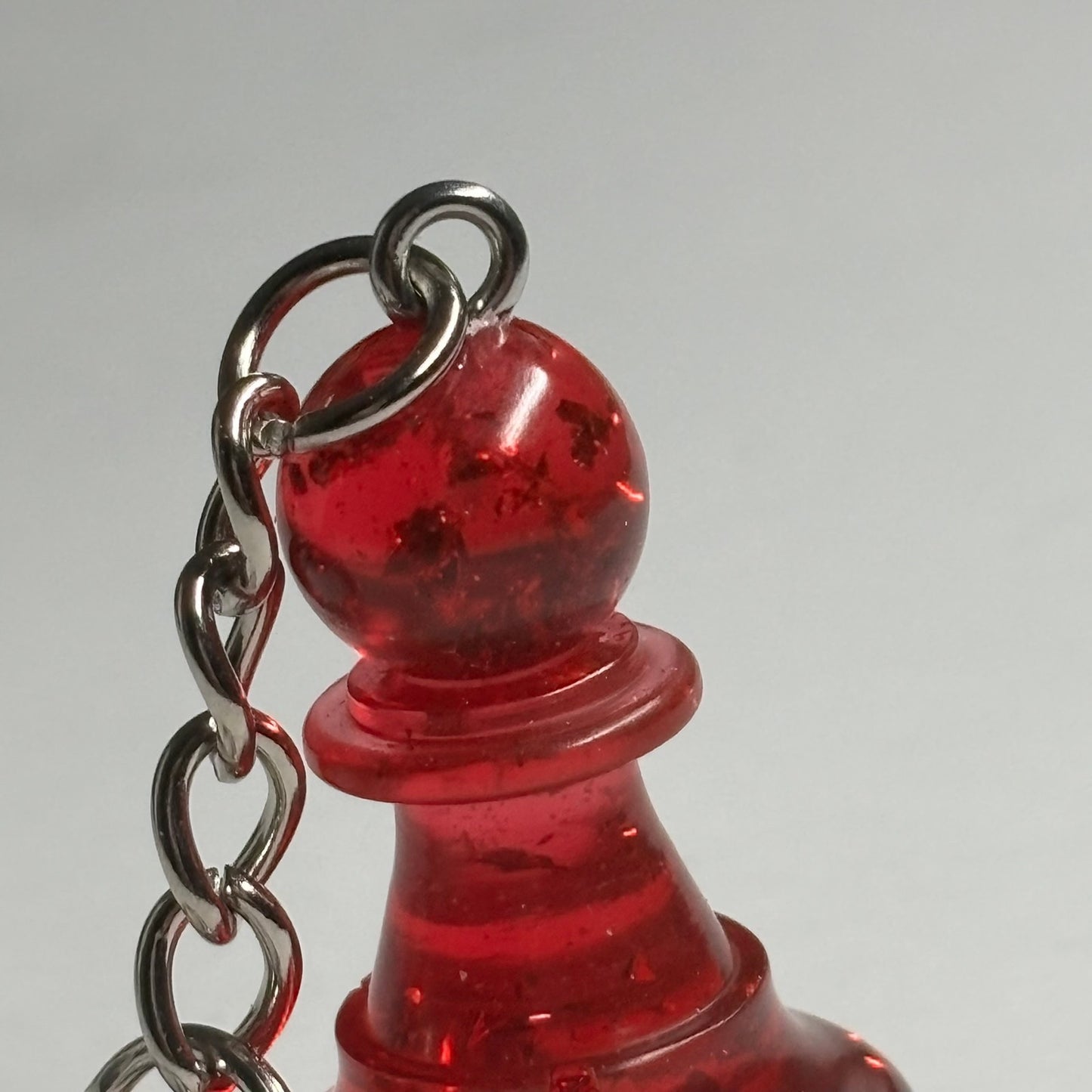 Cherry Red Pawn - Handmade Resin Keychain