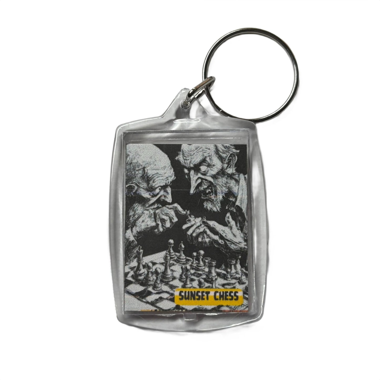 Angry Gramps - Chess  Photo Keychain