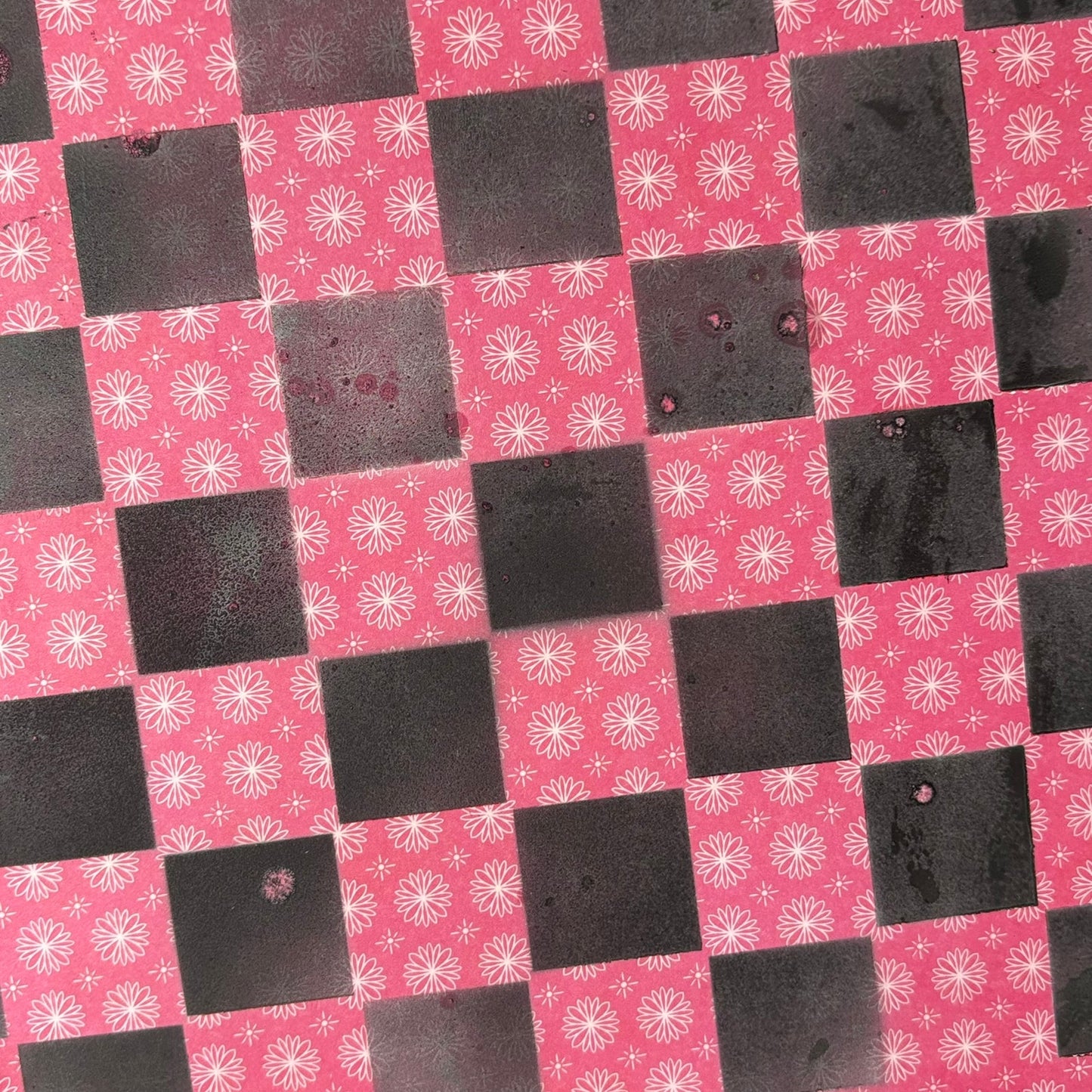 Red Pattern - Scrapbook Chess Board