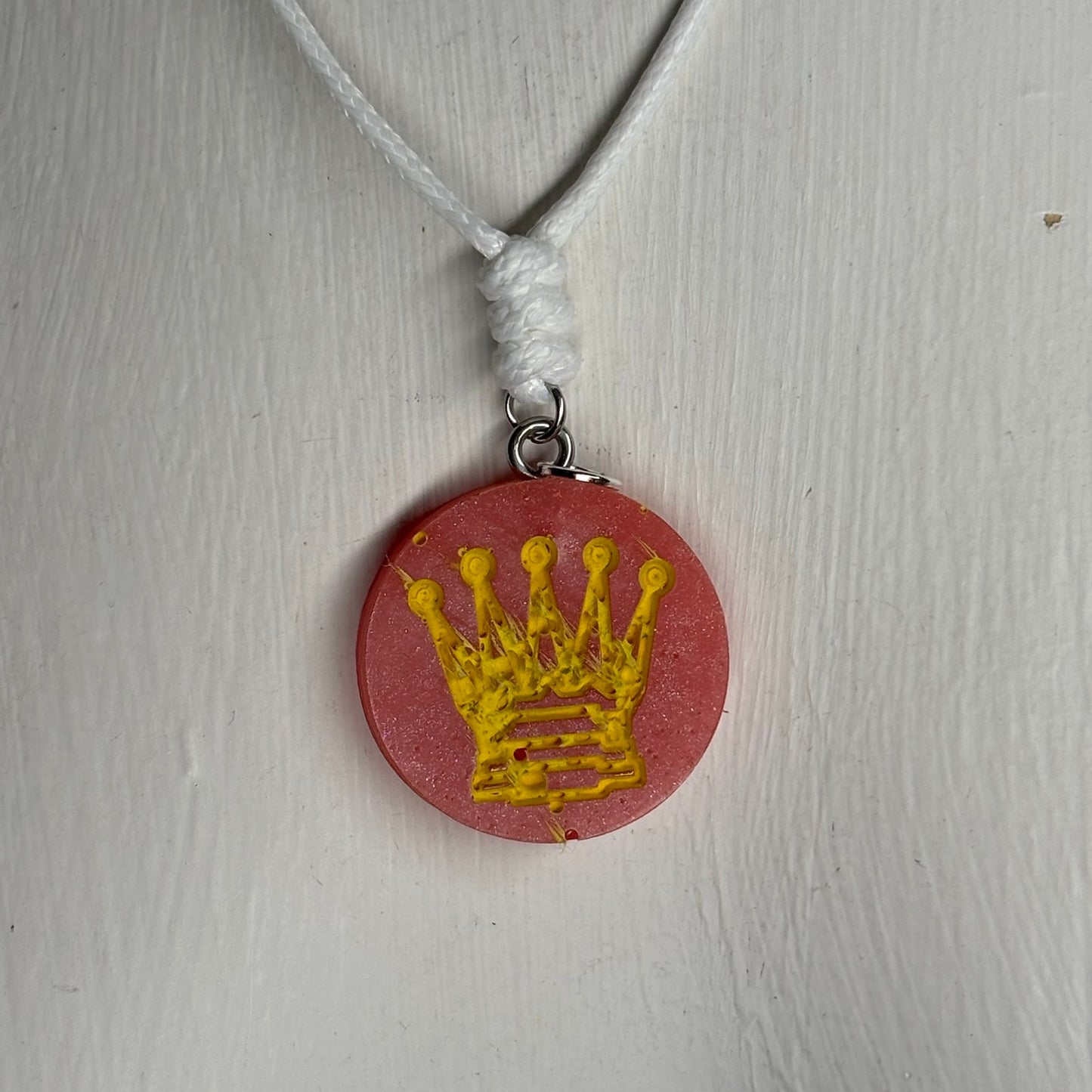 Red Queen - Handmade Resin Chess Necklace