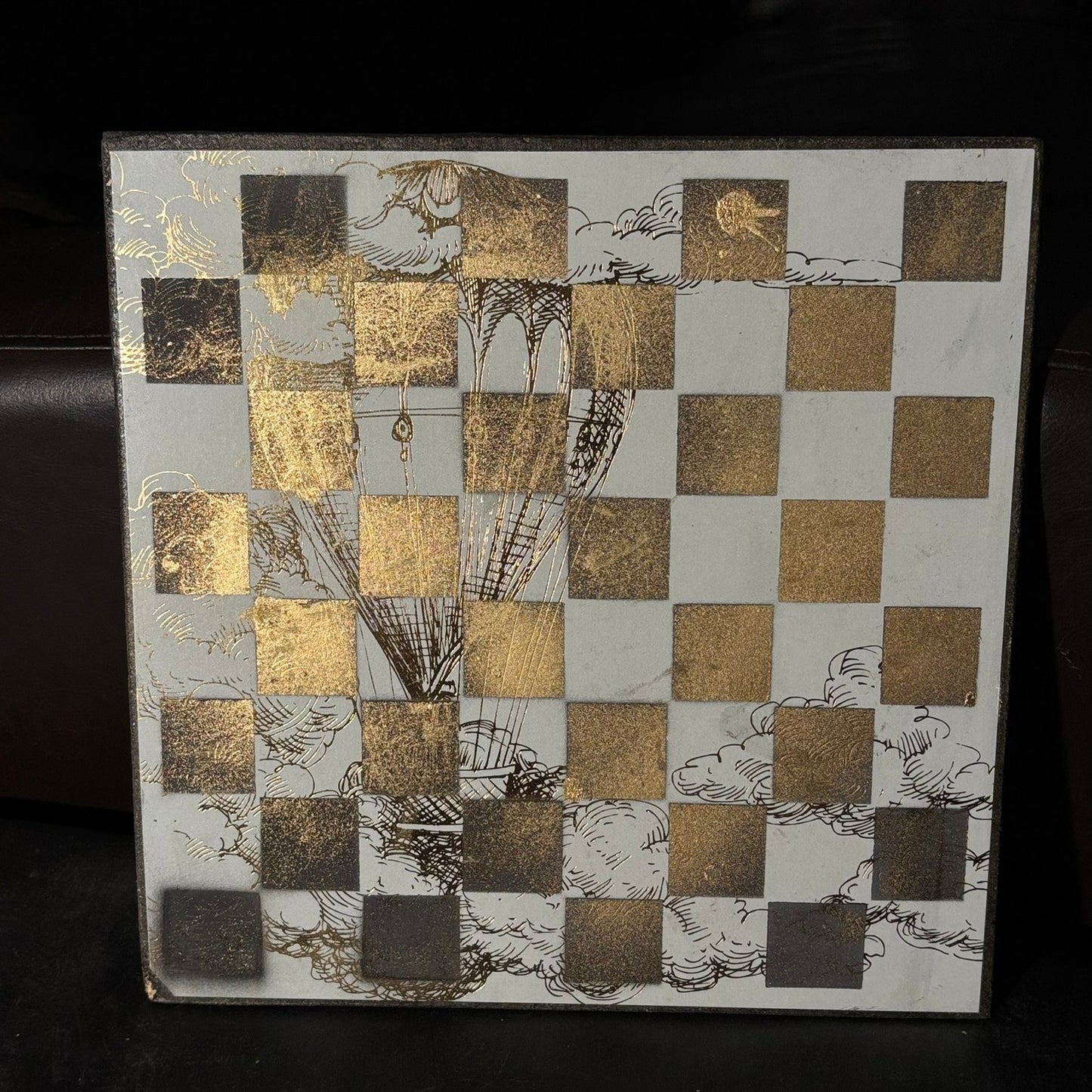 Golden Air Balloon - Scrapbook Chess Board