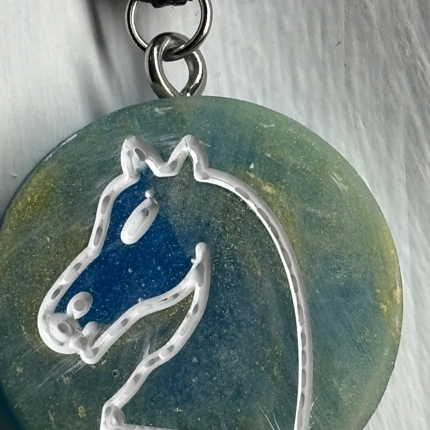 Swampy Knight - Handmade Resin Chess Necklace