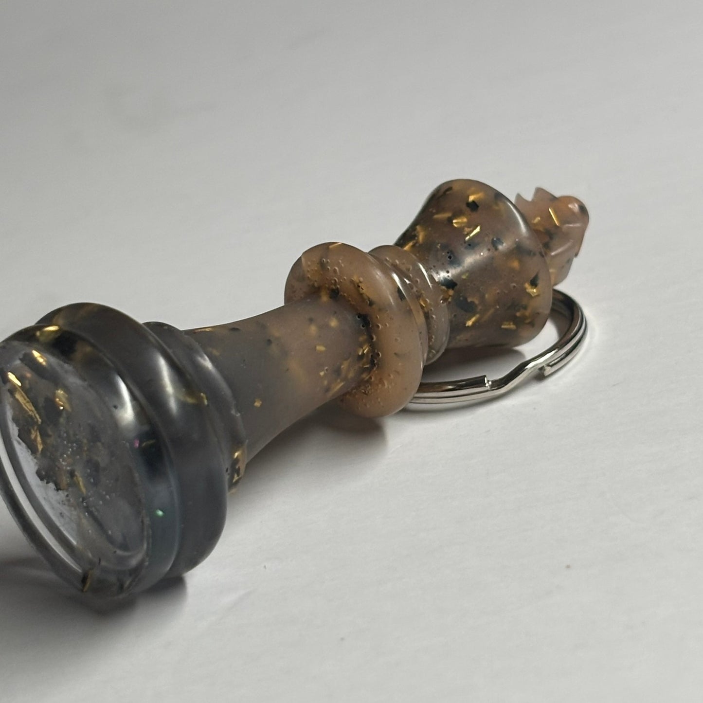 Royal Brown/Silver King - Handmade Resin Keychain