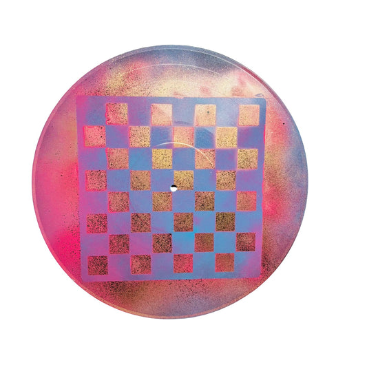 Purple Blue Mesh - Vinyl Chess Board