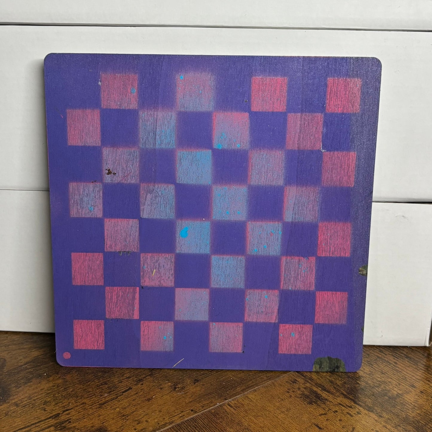 Pink Purple Hue - Painted Thin Wooden Chess Board