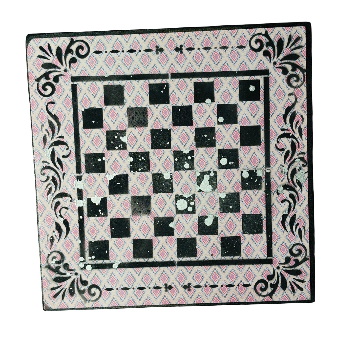 Chrome Mist Pink - Scrapbook Chess Board