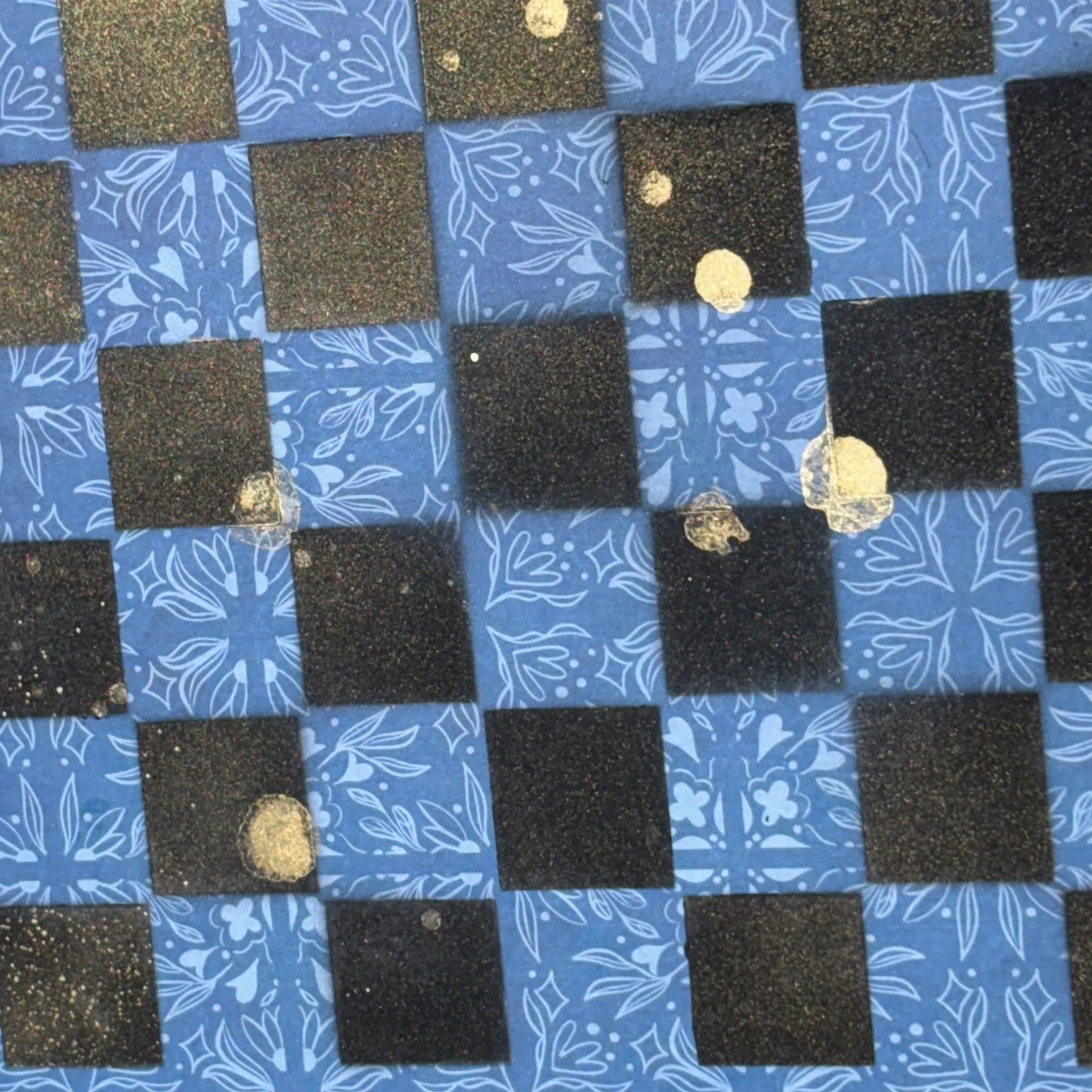 Black & Blue - Scrapbook Chess Board