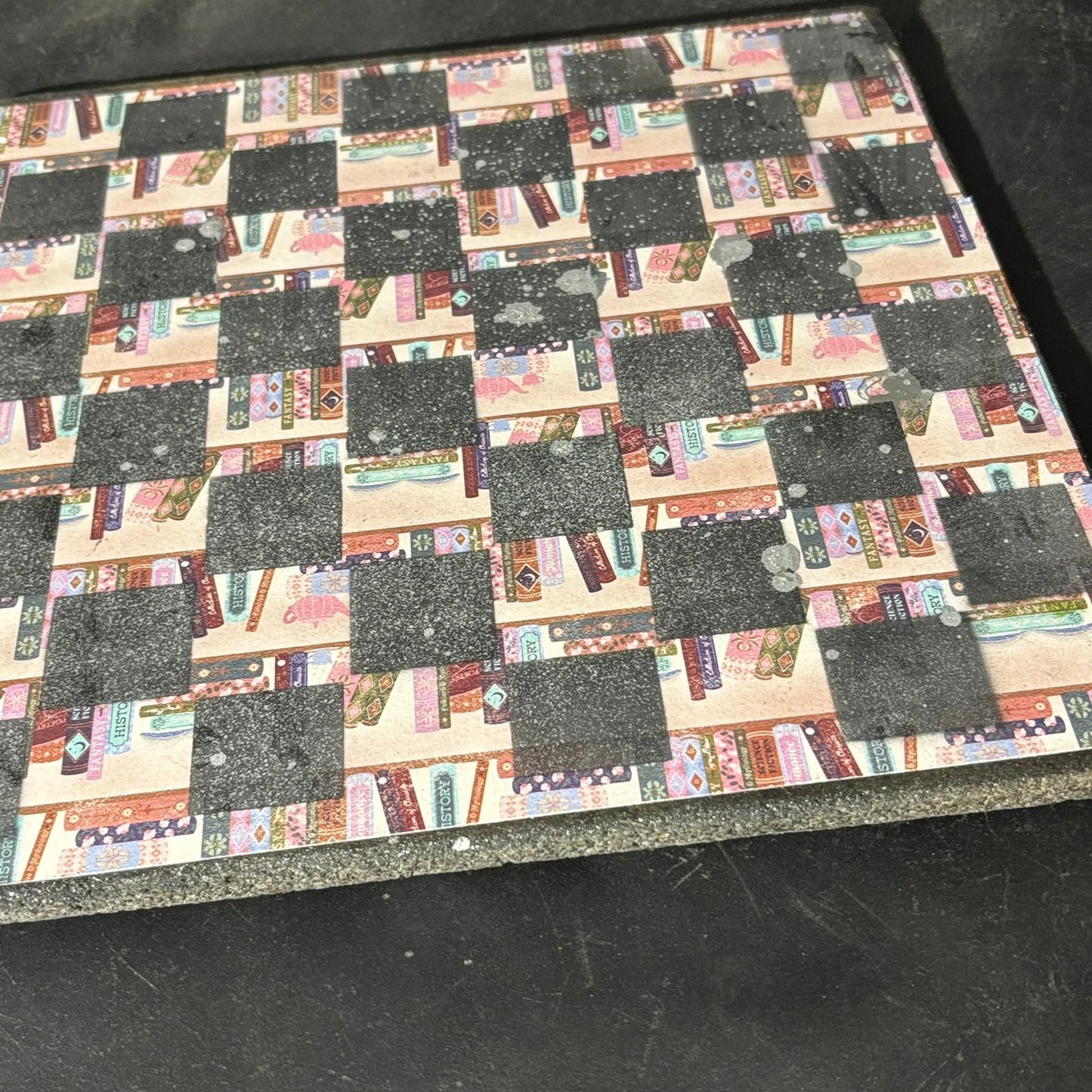 Vintage Library - Scrapbook Chess Board