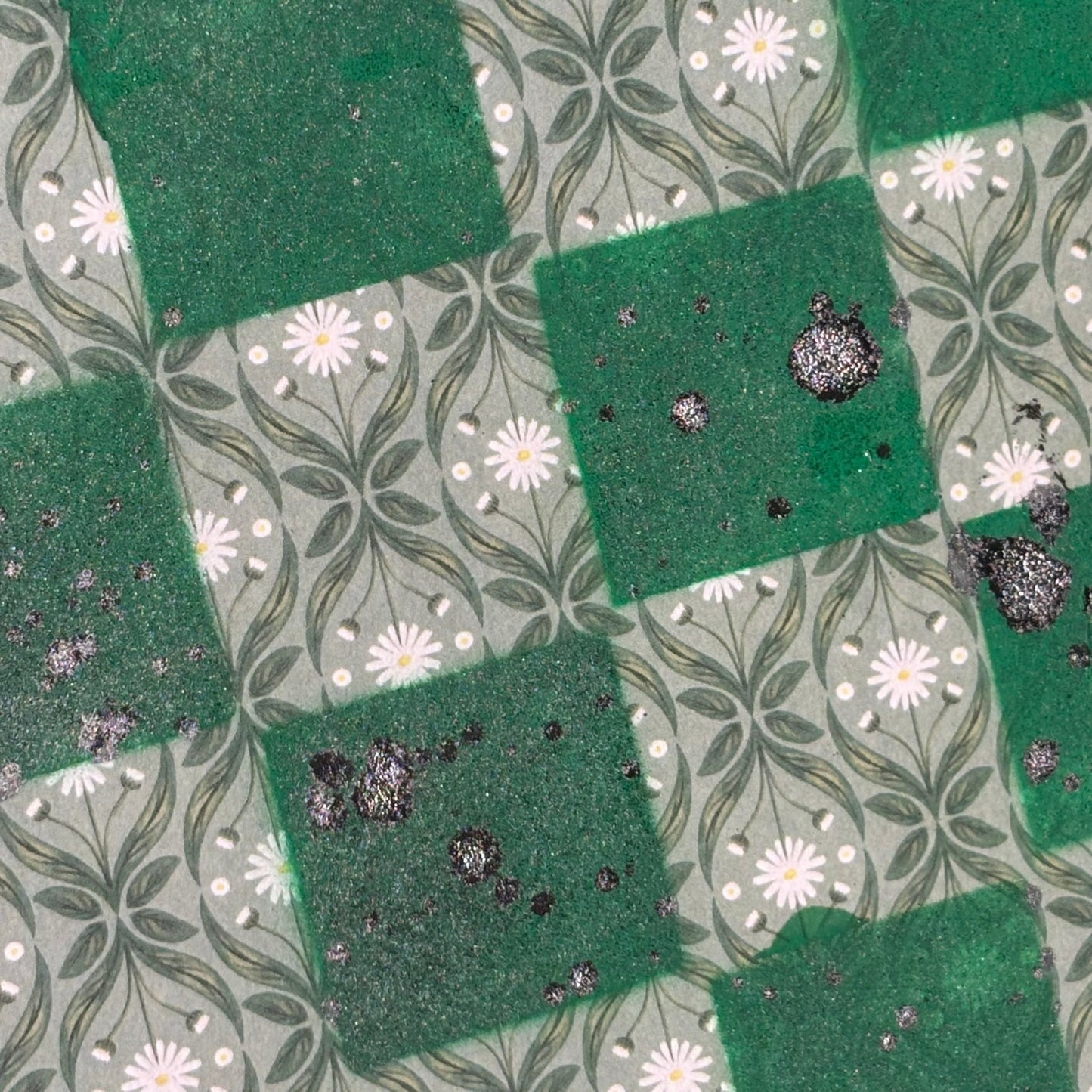 Vintage Chrome Green - Scrapbook Chess Board