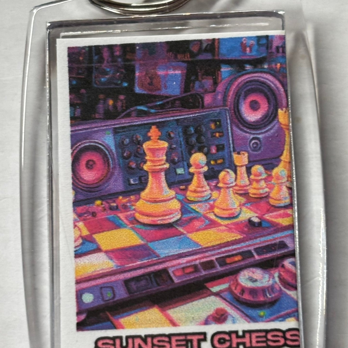 Music - Chess  Photo Keychain