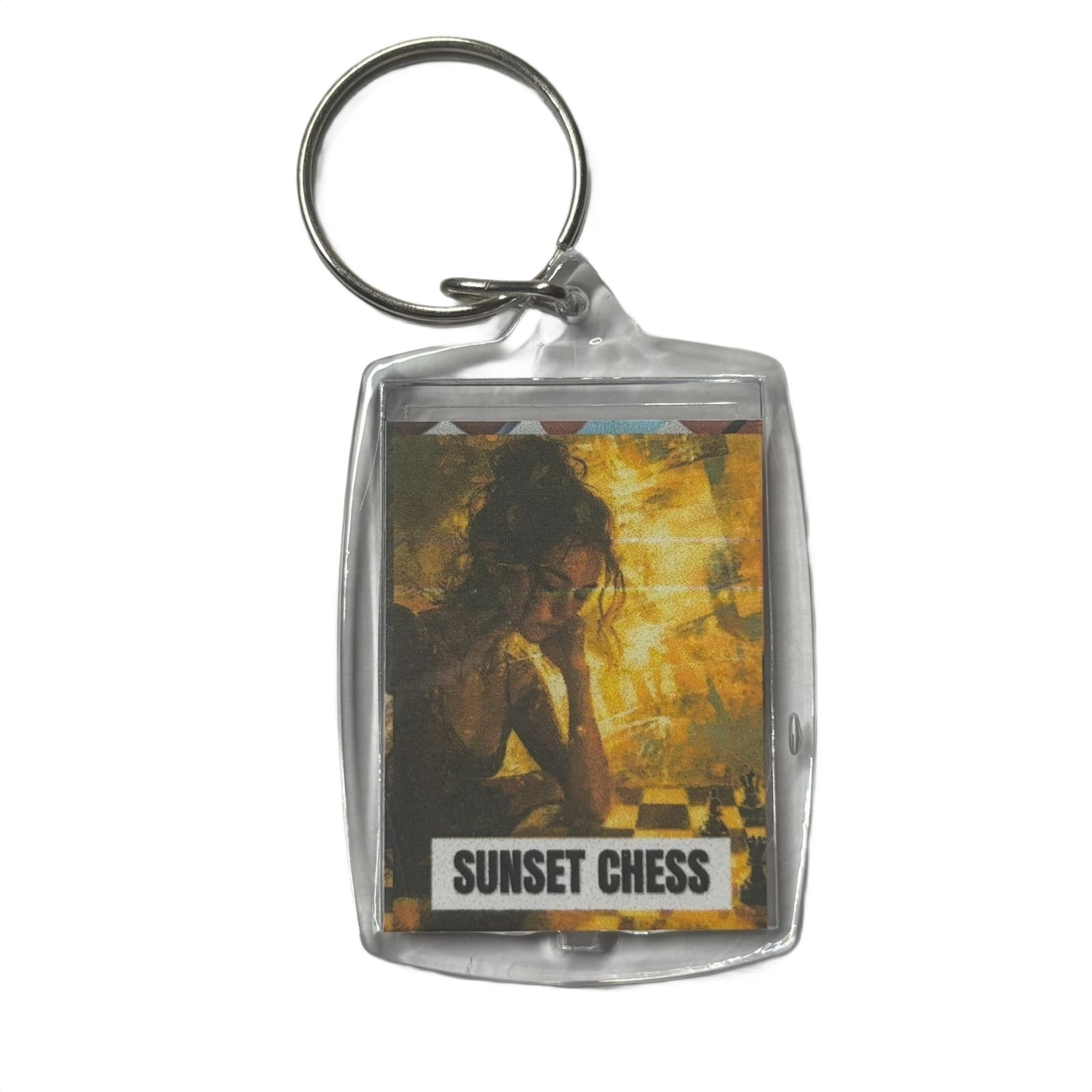 Lovely Woman - Chess  Photo Keychain