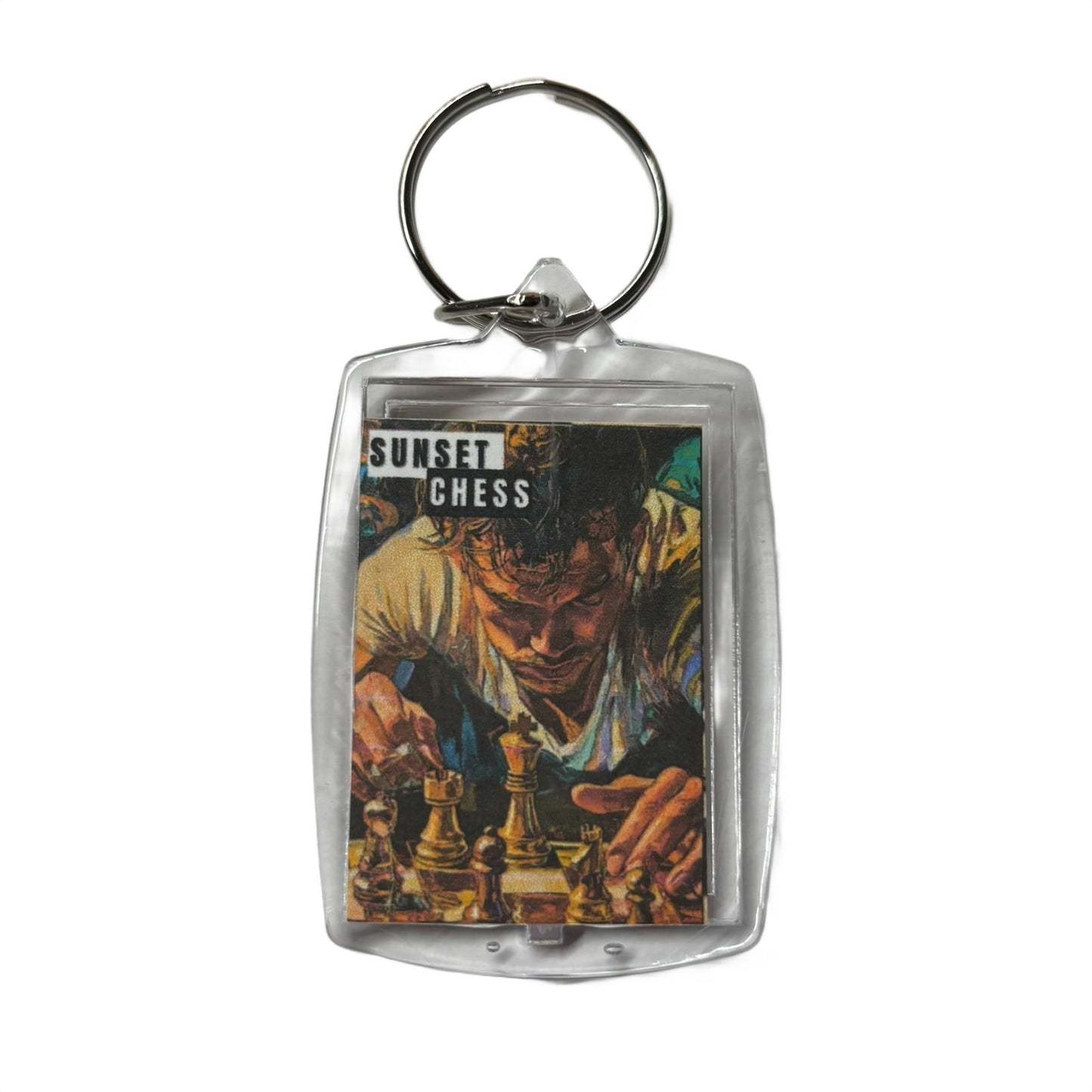 Young Man - Chess  Photo Keychain