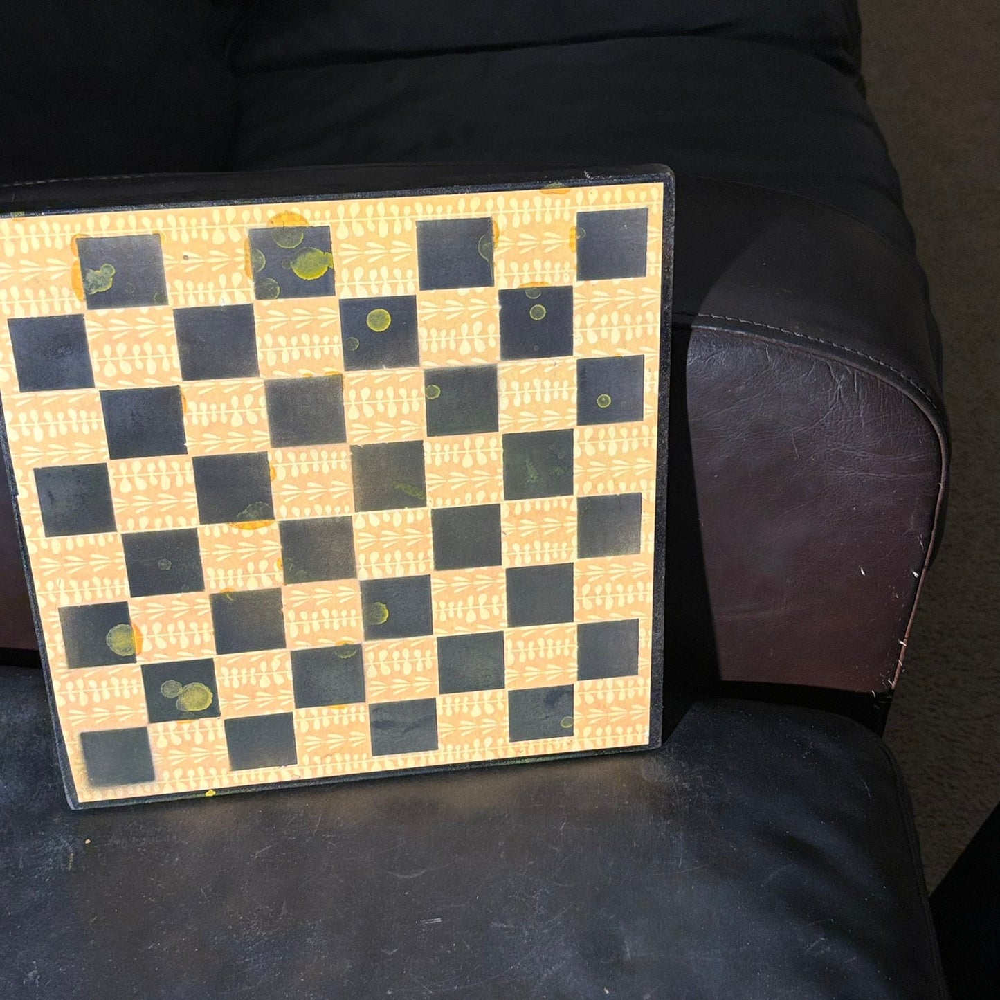 Lush Yellow - Scrapbook Chess Board