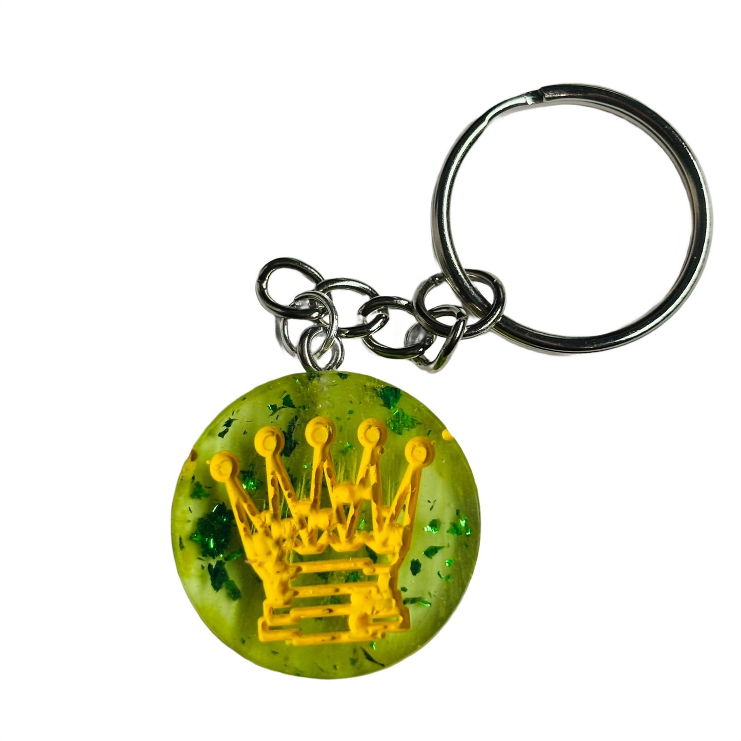 Yellow Green Queen - Handmade Resin Keychain