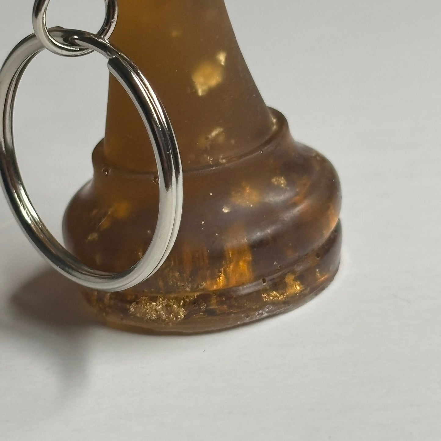 Amber Colored King - Handmade Resin Keychain