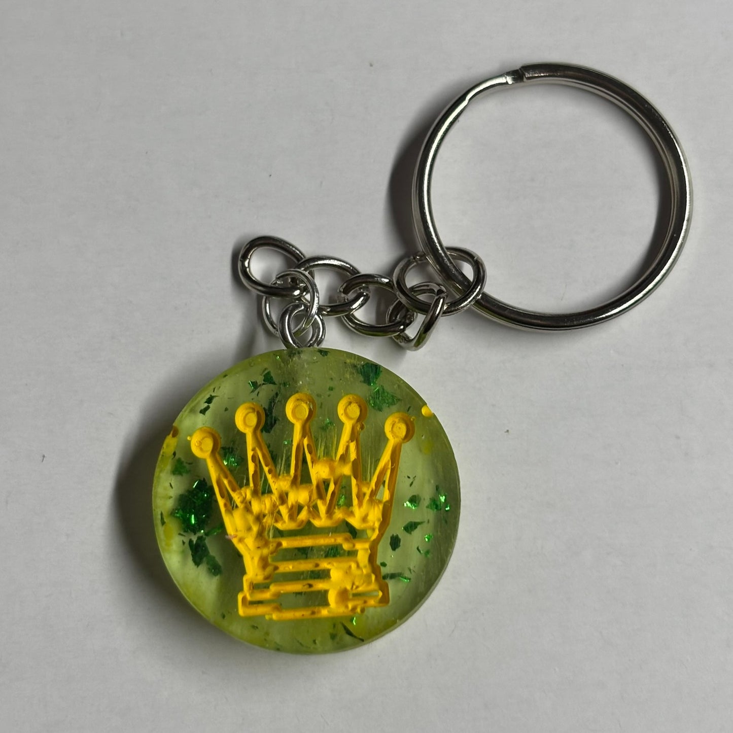 Yellow Green Queen - Handmade Resin Keychain