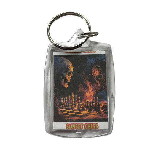 Flaming Burn - Chess  Photo Keychain