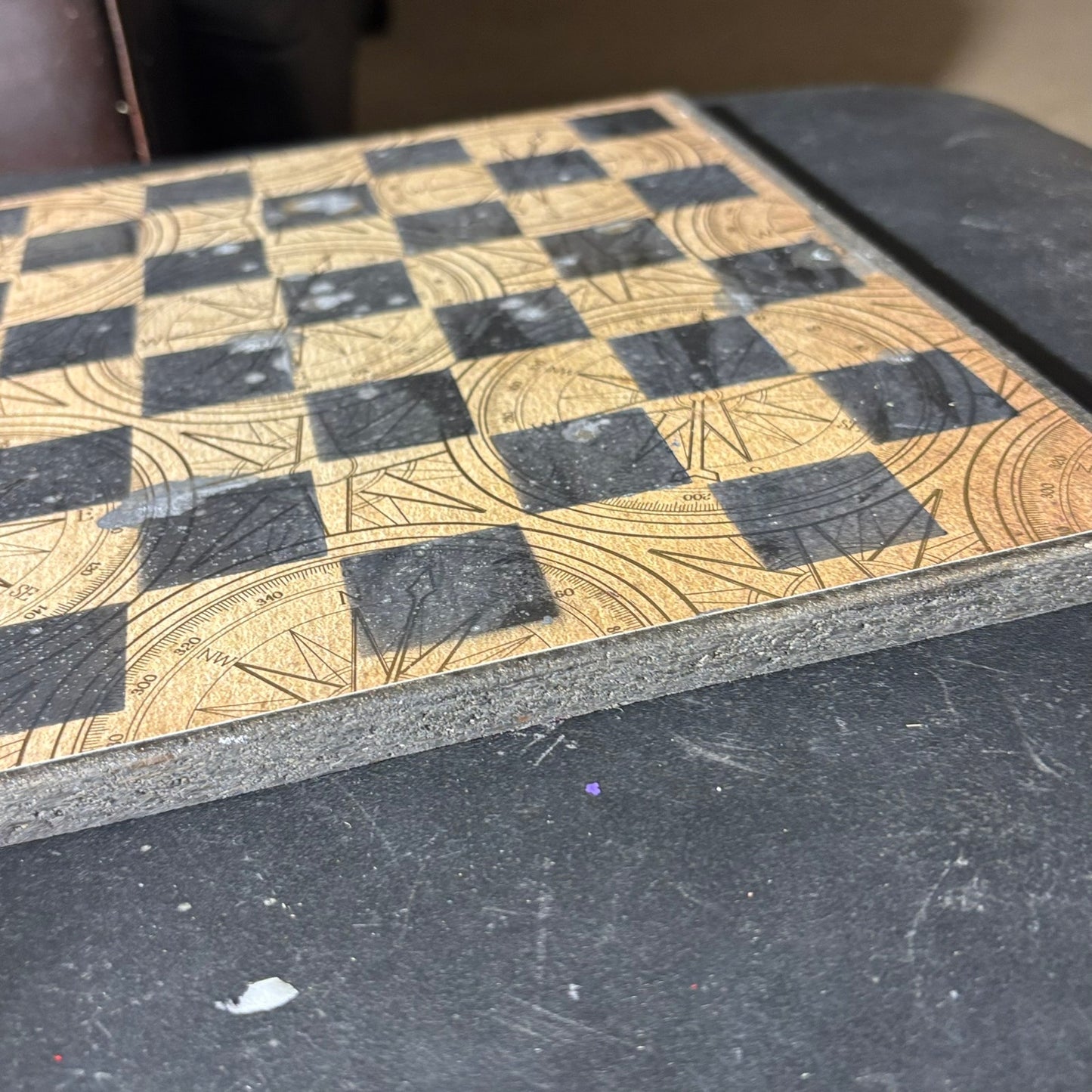 Vintage Golden Brown - Scrapbook Chess Set