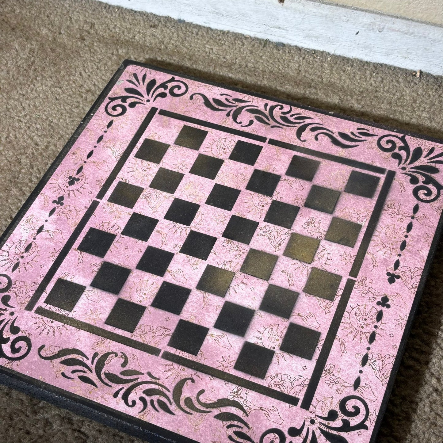 Splendid Pink - Scrapbook Chess Board