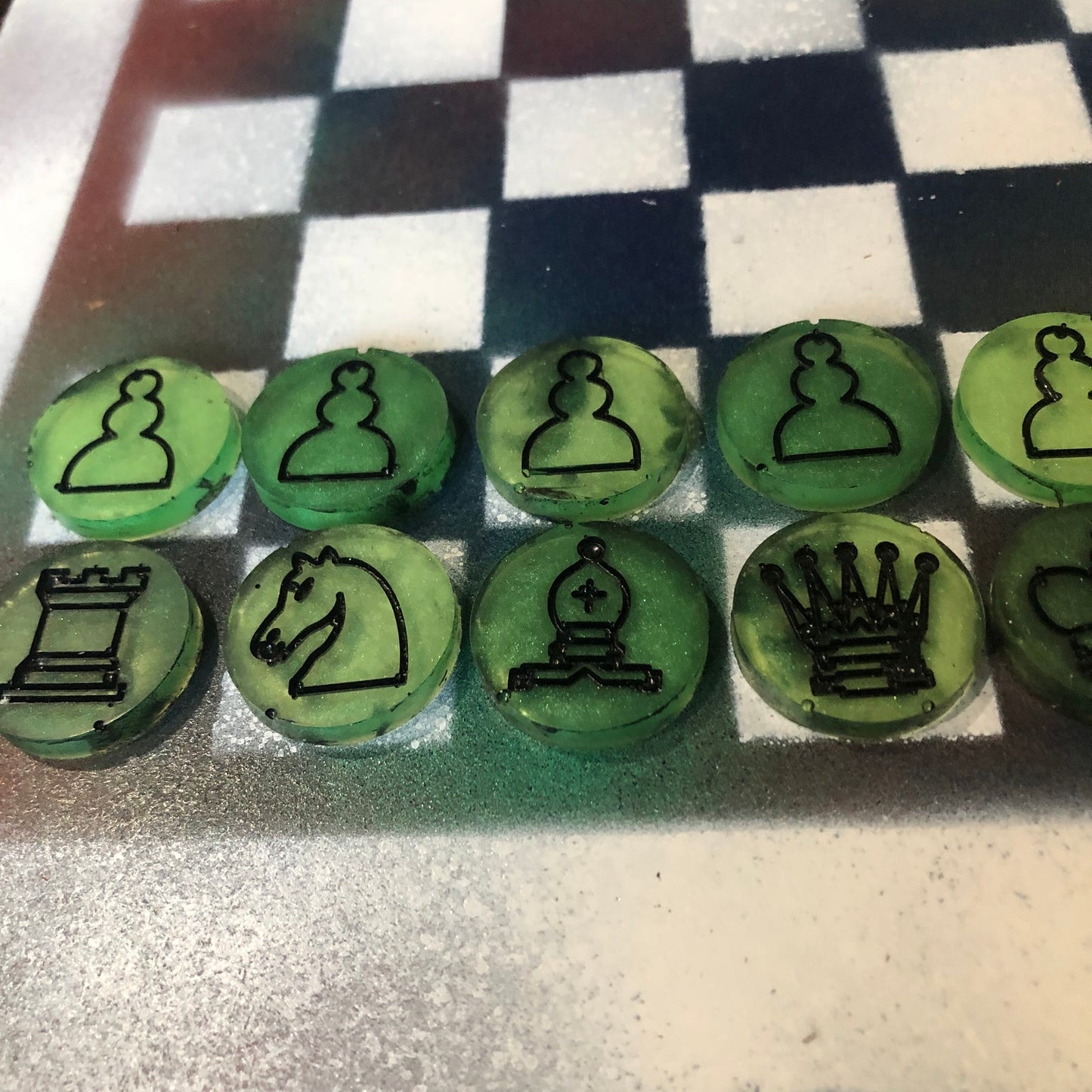 Toxic Cosmic - Painted Chess Set