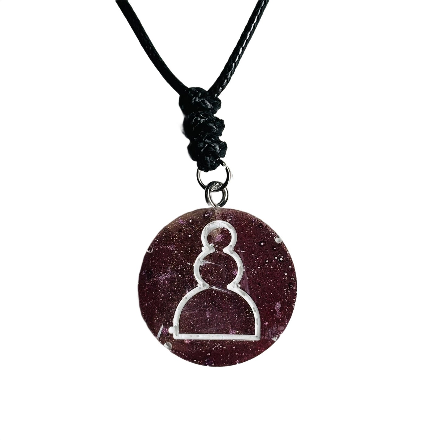 Vintage Pawn - Handmade Resin Chess Necklace