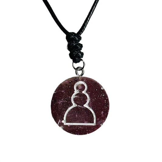 Vintage Pawn - Handmade Resin Chess Necklace