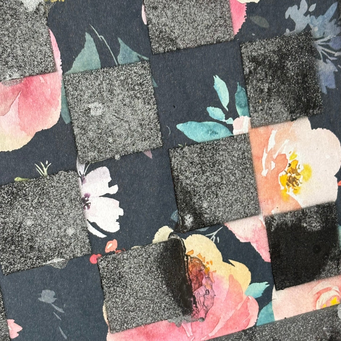 Vintage Flowers - Scrapbook Chess Board