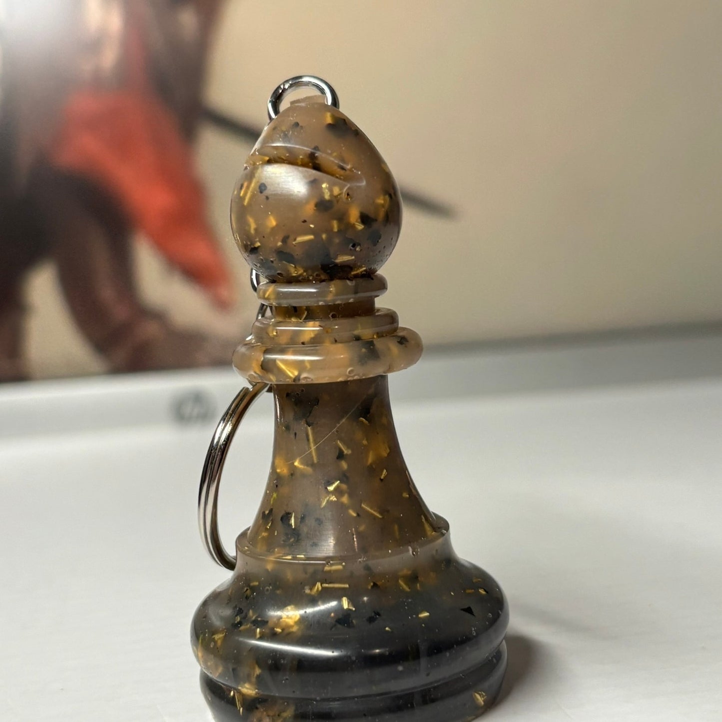 Supreme Brown Bishop - Handmade Resin Keychain - Large Edition