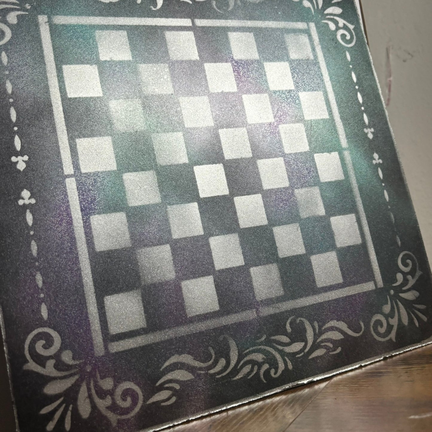 Mistic Space Hue - Painted Chess Board