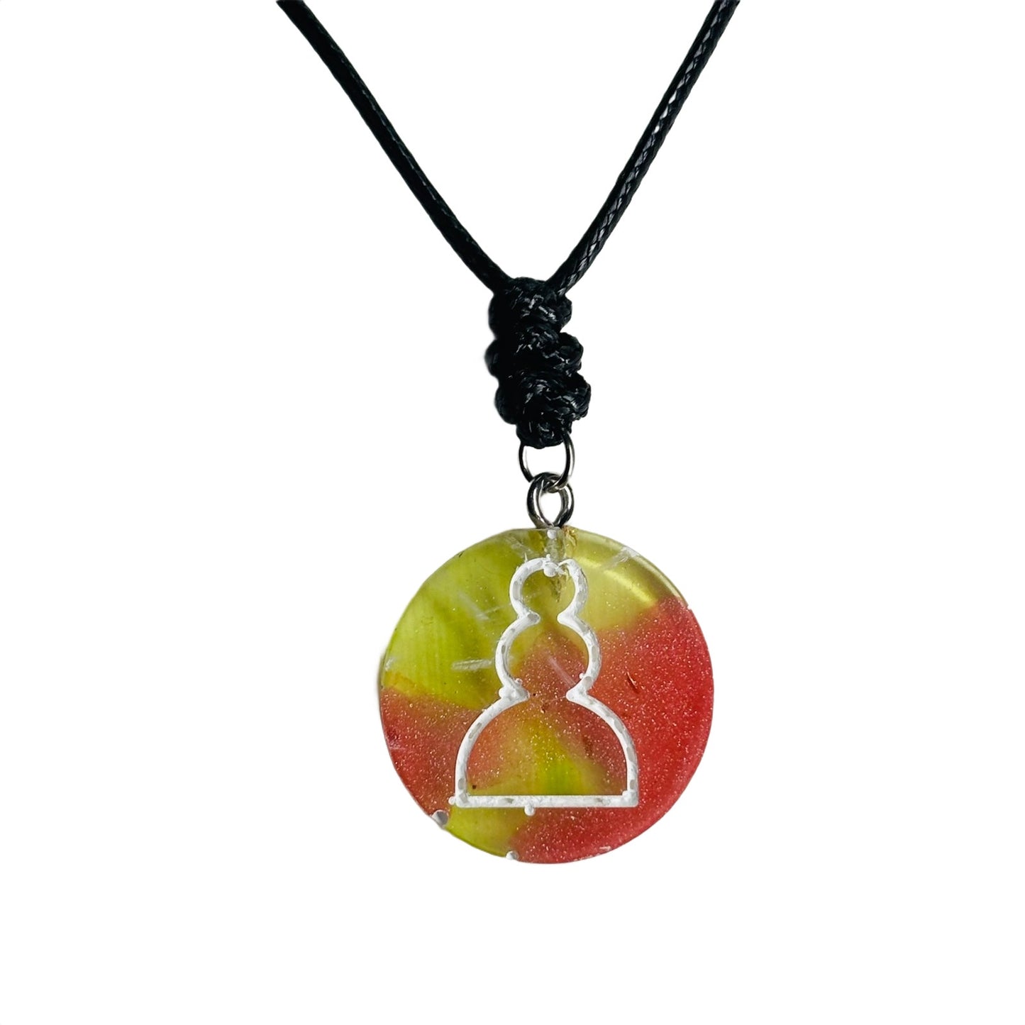 Color Mix Pawn - Handmade Resin Chess Necklace
