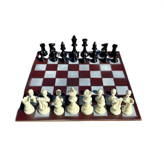Fading Red - Painted Chess Set