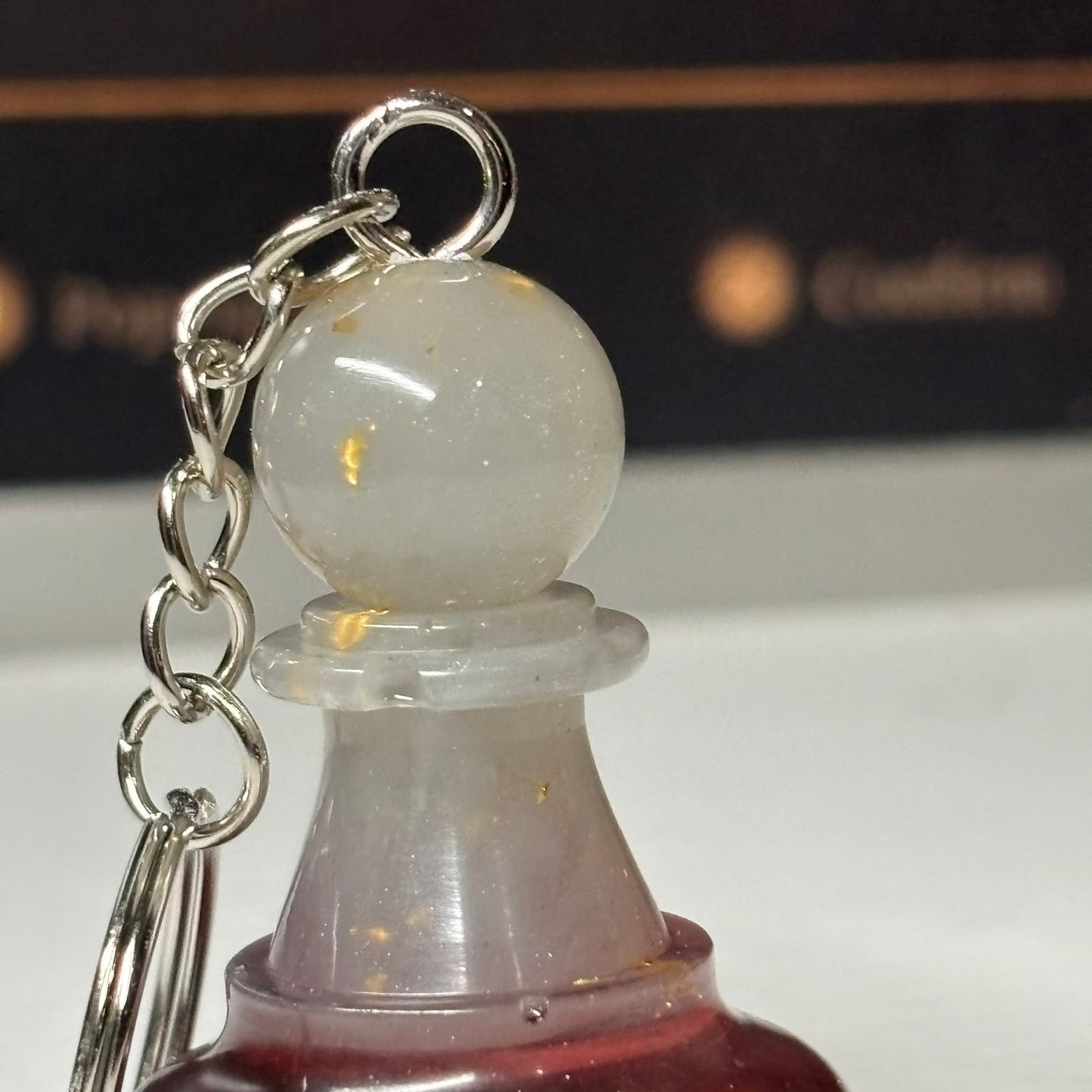 Violet Bottom Crystal Pawn - Handmade Resin Keychain - Large Edition
