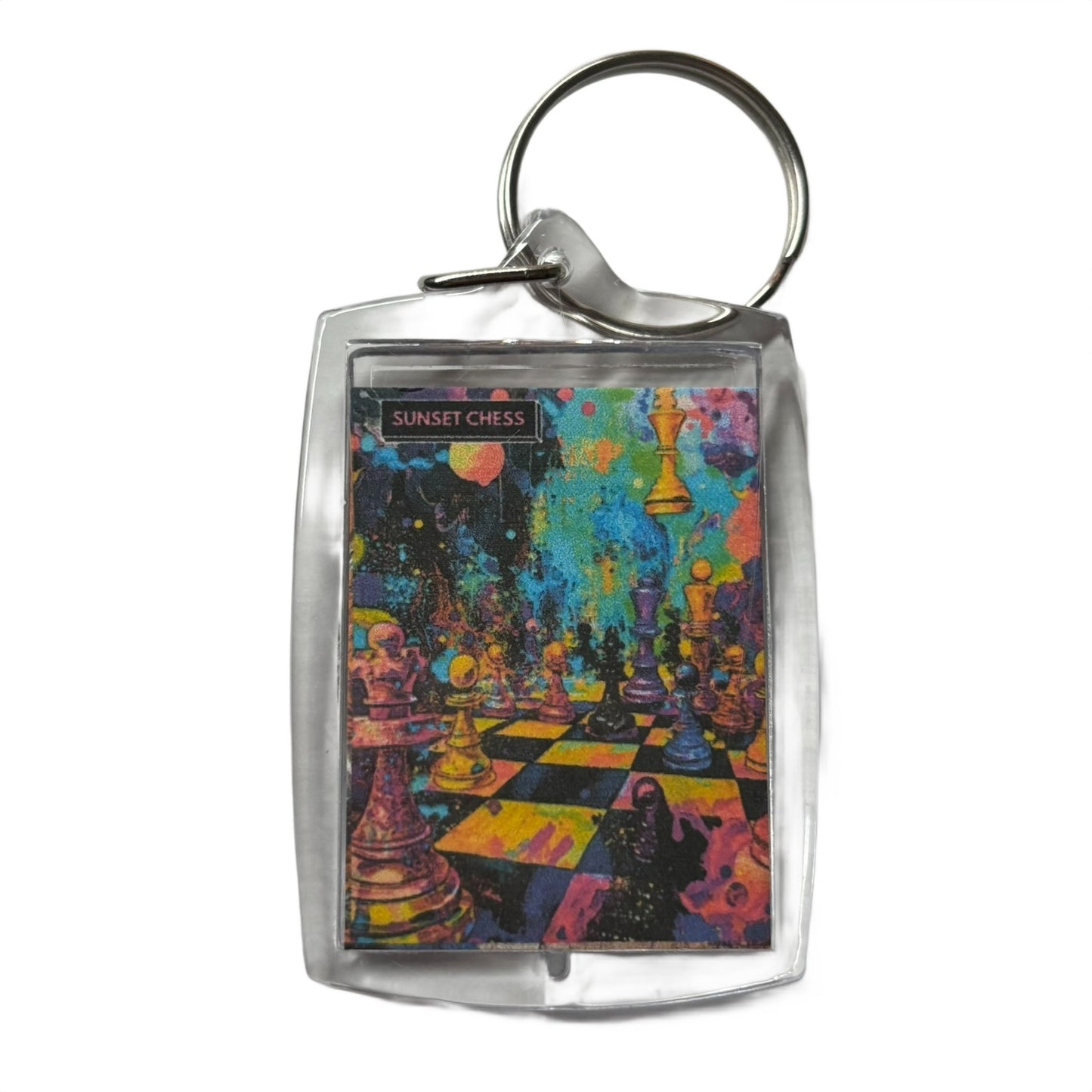 Splatters - Chess  Photo Keychain