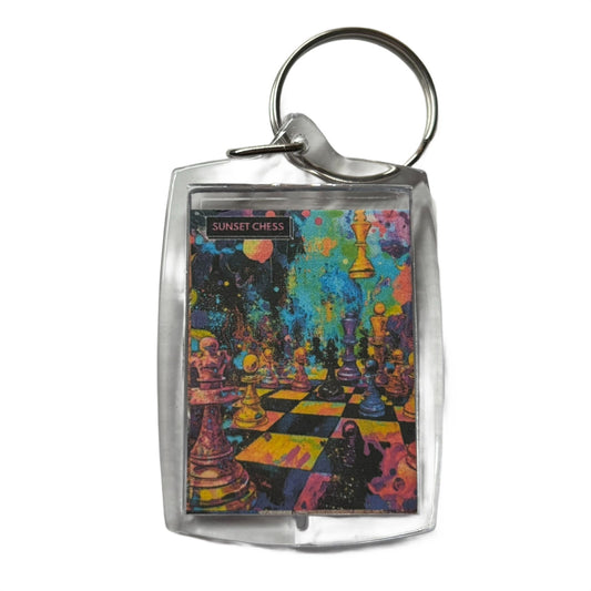 Splatters - Chess  Photo Keychain