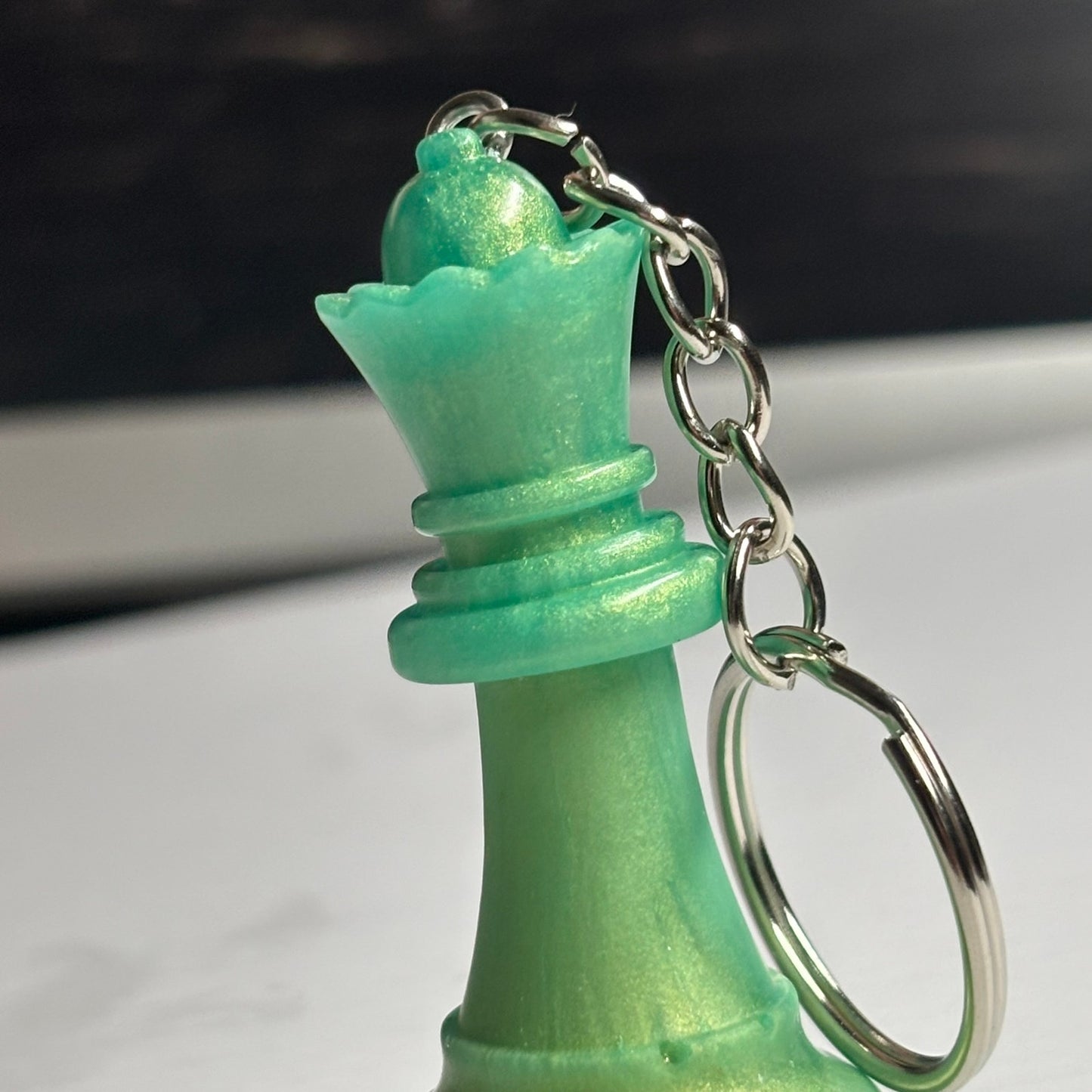 Green Queen - Handmade Resin Keychain