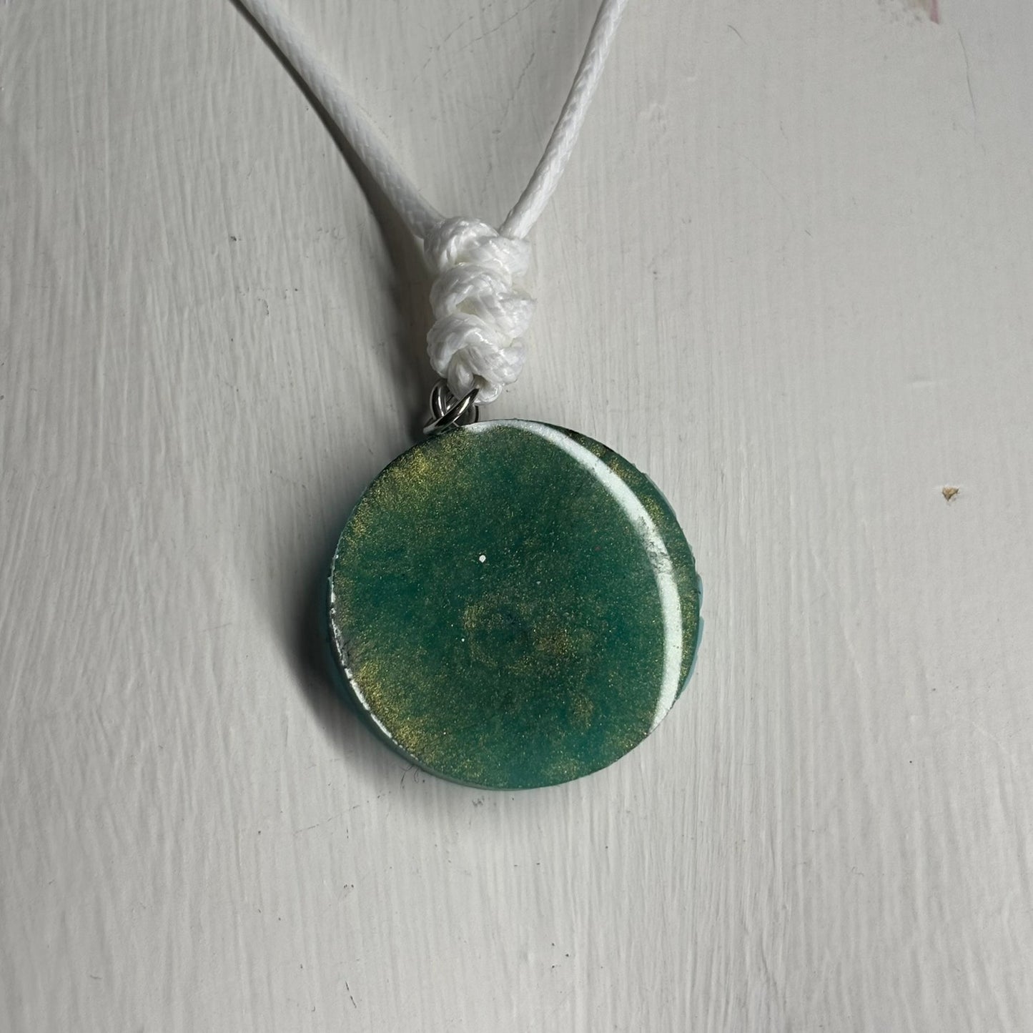 Green Rook - Handmade Resin Chess Necklace